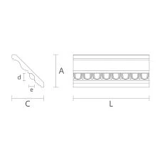 Ceiling cornice with insert KZ-001-11 drawing