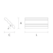 Oak wooden cornice KZ-002 drawing
