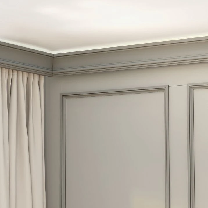 KZ-007 wooden cornice made of beech and oak in interior