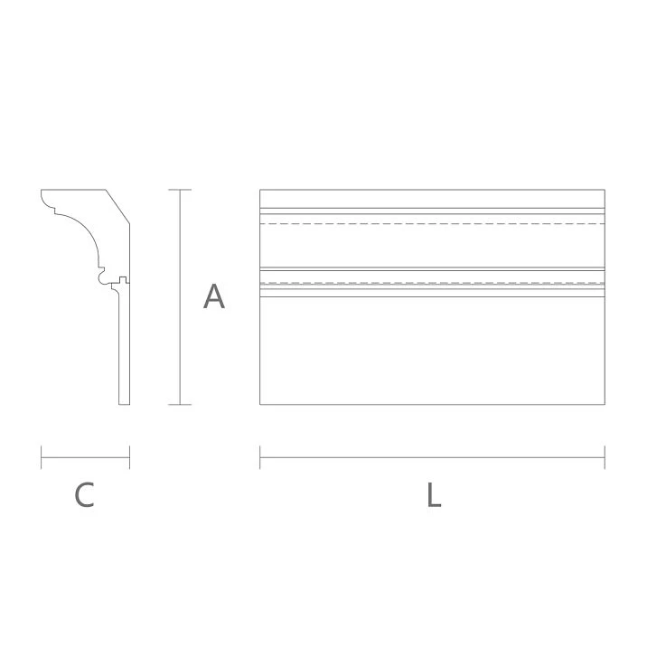 Schematic illustration of crown KZ-009 with main dimensions indicated
