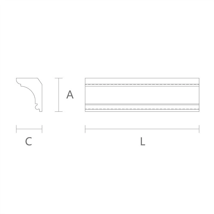 Wooden cornice KZ-010 drawing
