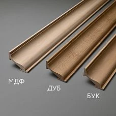 Wooden cornice made of solid Oak or Beech KZ-012, as well as MDF for interior