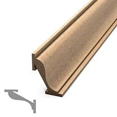 Wooden cornice KZ-012, 79x105 mm, made of solid oak, beech, and MDF, for ceiling and furniture decoration