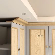 Wooden cornice KZ-015 in interior