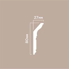 Ceiling cornice polystyrene HI WOOD L1902S white - drawing