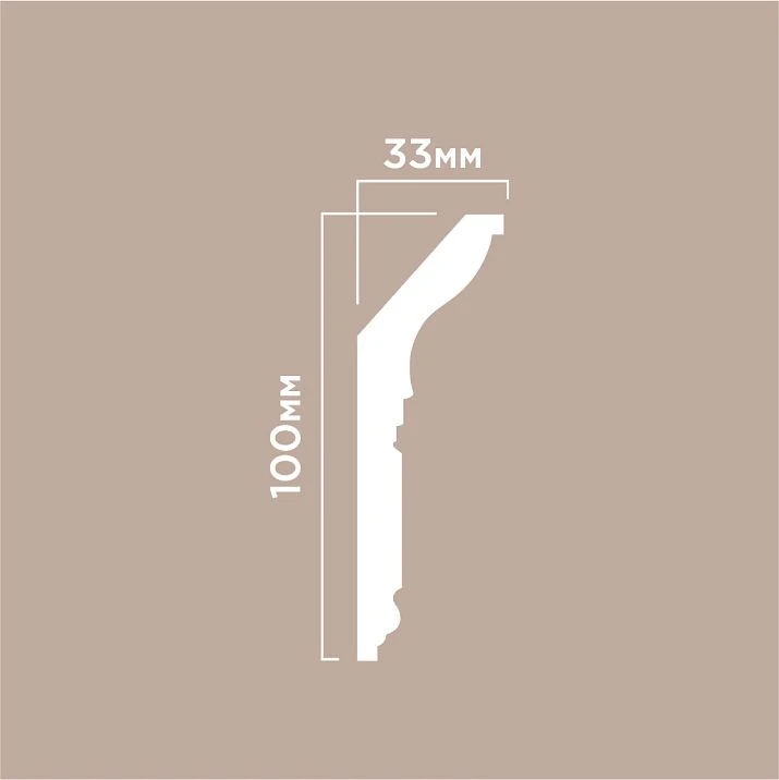 Cornice L1902M POLYSTYRENE HI WOOD drawing