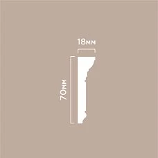 Polystyrene ceiling cornice HI WOOD M1702 white 70x18mm &mdash; close-up