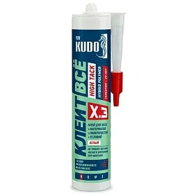 KUDO All-Purpose High Tack Adhesive based on hybrid polymers, white, 280 ml