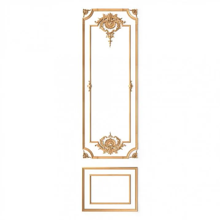 Wooden Decor Set C-001-1 with Carved Ornament