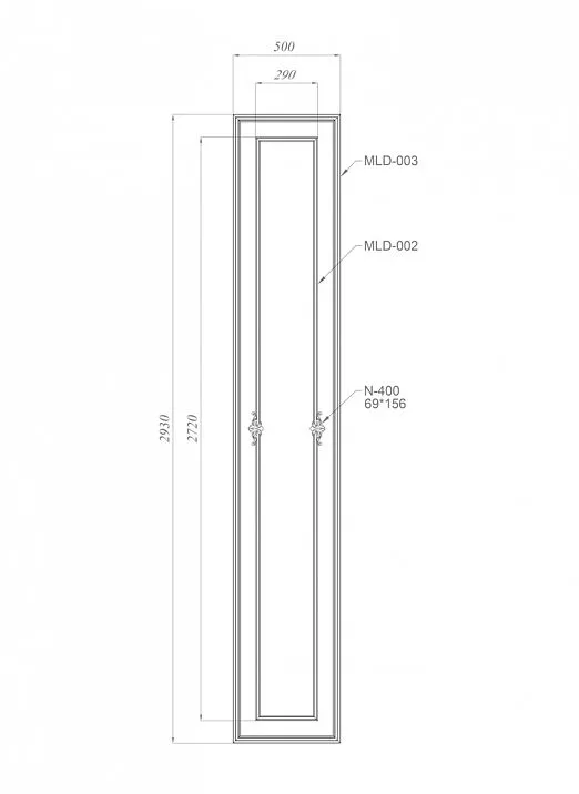 Wooden decoration set C-001-2-2 schematic