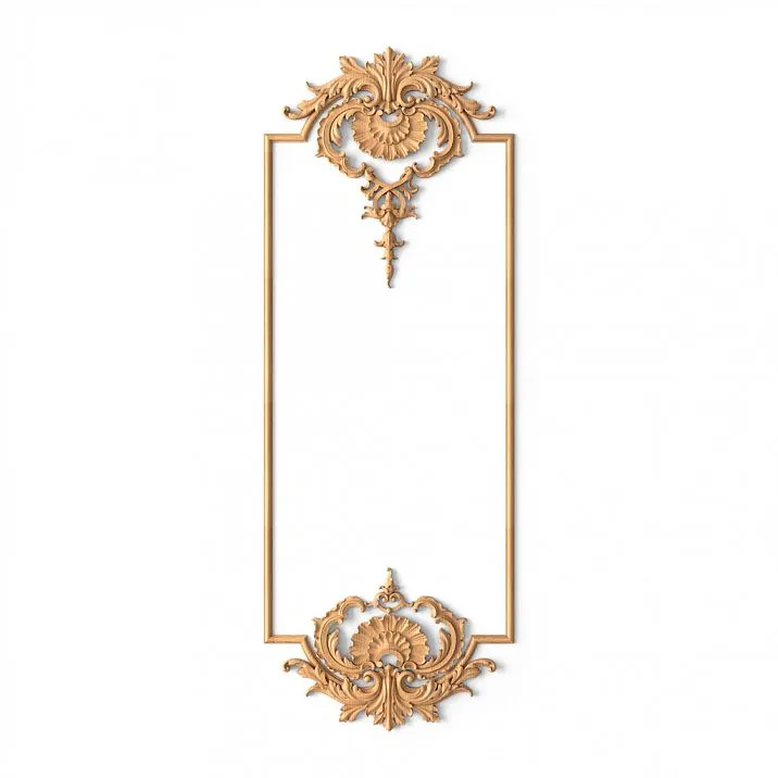 Decor Set C-001-3 in wood on white background