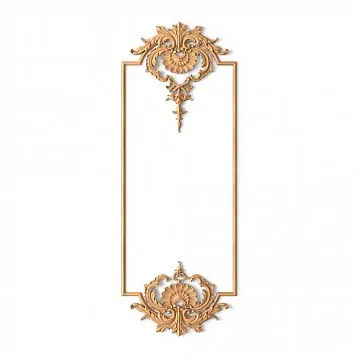 Decor Set C-001-3 in wood on white background