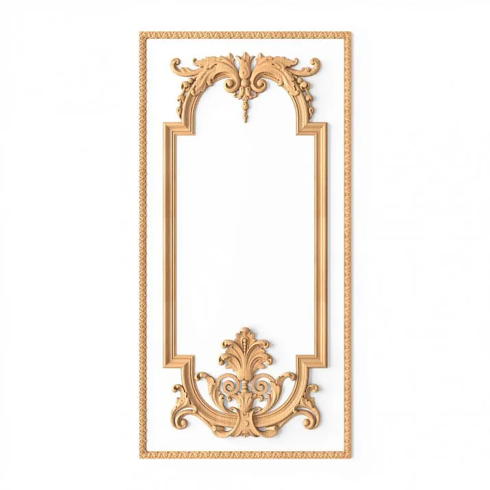 Wooden decor set C-003-4 in the form of a branch with a flower