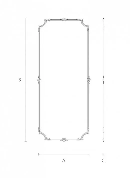 Wooden carved items in set C-004-1-2 drawing