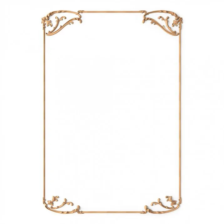 Decor Set C-010-1-2 from wood on a white background