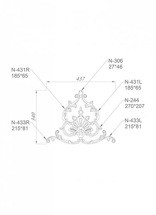 C-037 Wood Decor Set Composition