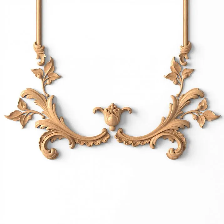Wooden decor set C-048 - elements close-up