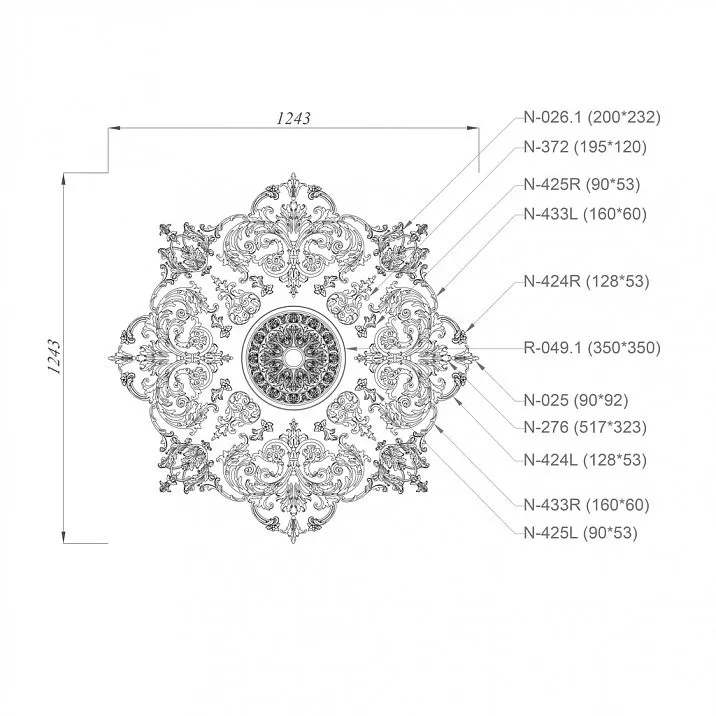 CR-01-1 Decor, Set Composition