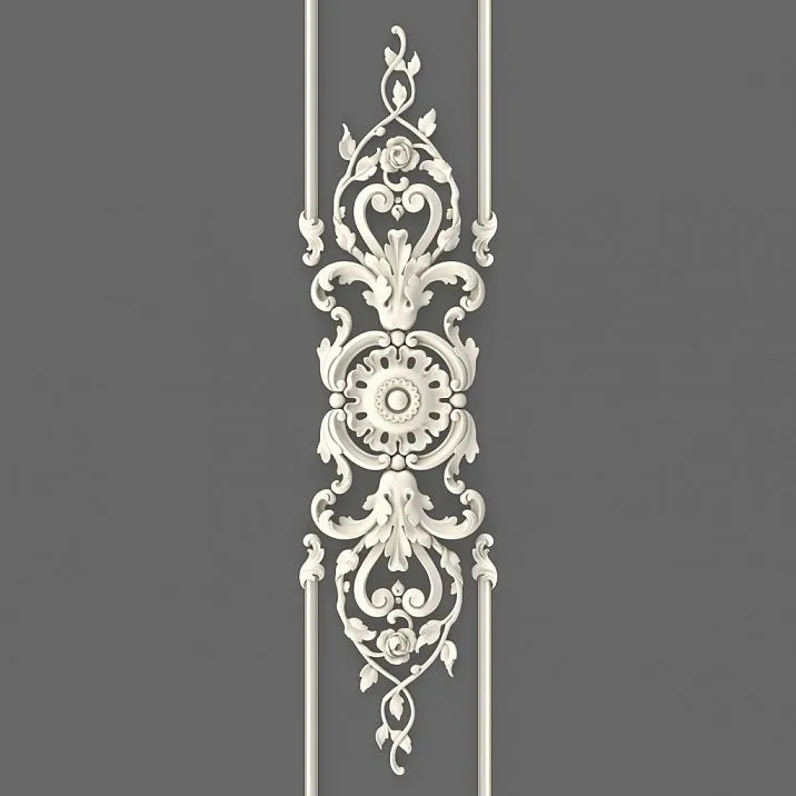 Top view of CPU.VRS-058 with delicate decorative elements and smooth lines