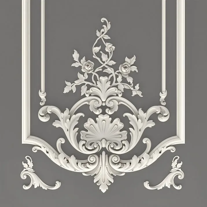 Polyurethane relief decoration CPU.VRS-059 used for ceiling decoration, creating an atmosphere of luxury and elegance.