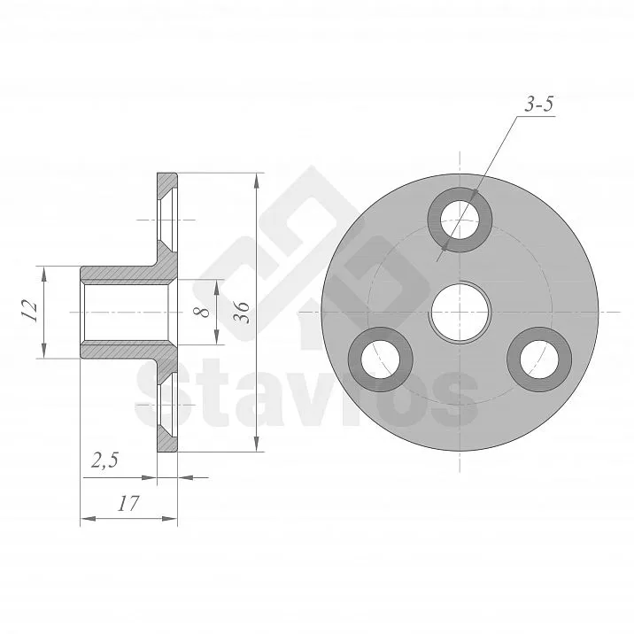 FUR-012 Hardware Set Drawing