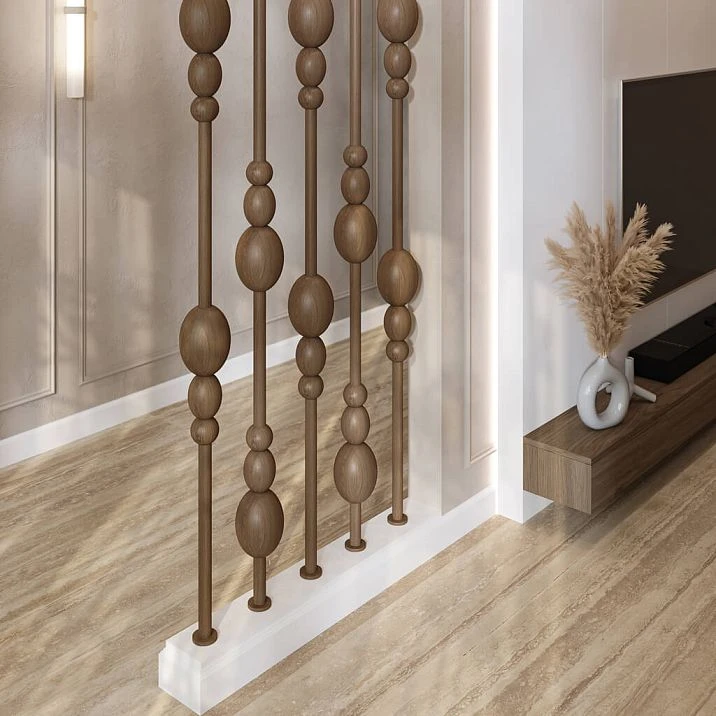 Interior wooden partition KON-001 made of beech for space zoning