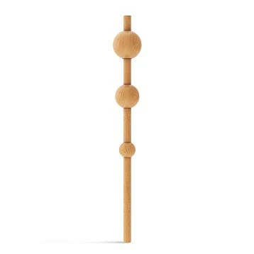 KON-012 beech or oak solid wood baluster set, height 1000 mm