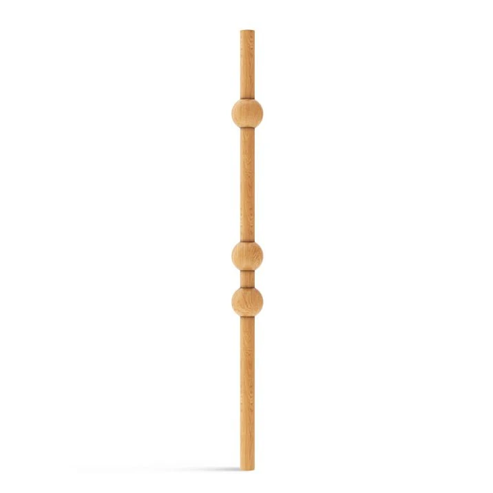 KON-013 beech or oak solid wood baluster set, height 1000 mm