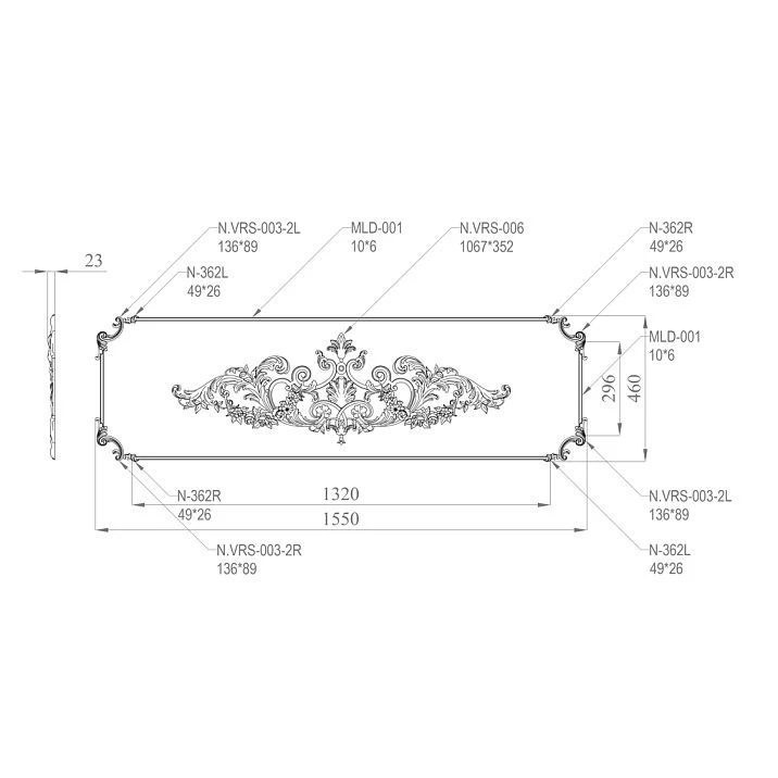 C.VRS-055 decor set diagram