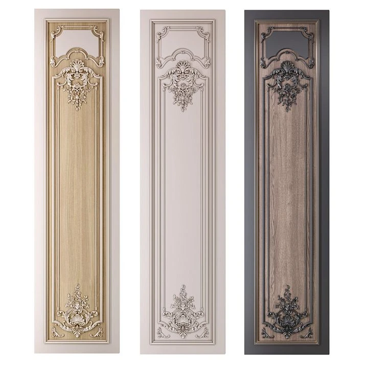 Decor set C.VRS-056 on walls, photo of wooden decor