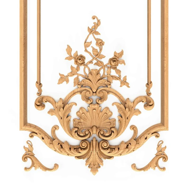 Decor set C.VRS-056. Delicate wooden elements for decorating cabinets and doors.