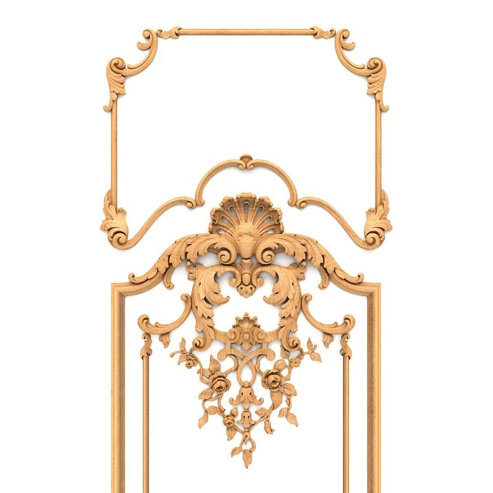 Decor set C.VRS-056. Decorative set for walls, furniture, and doors made of natural wood.
