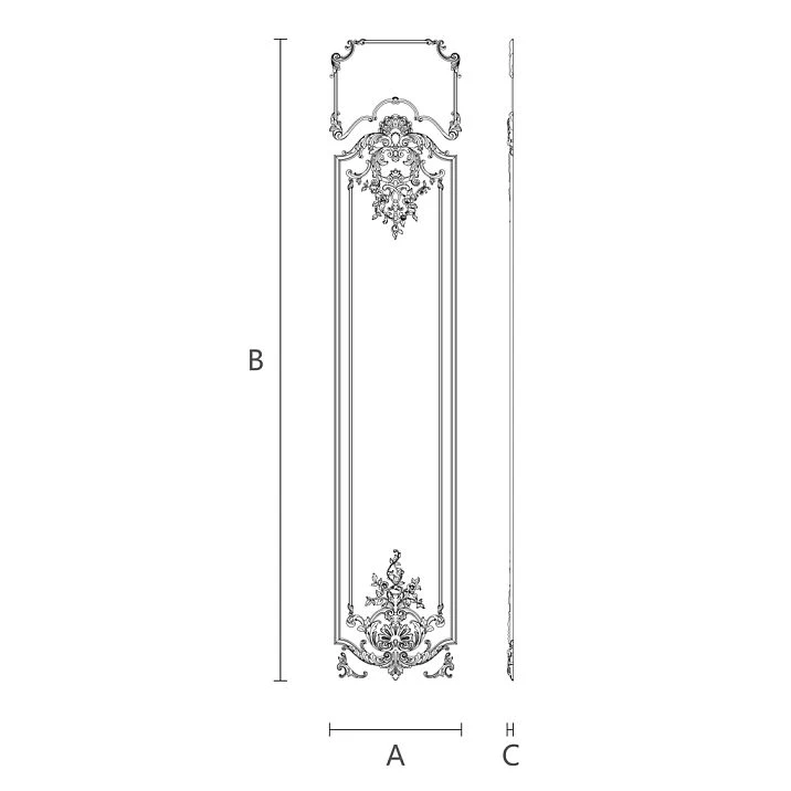 CPU.VRS-056 polyurethane decorative set drawing