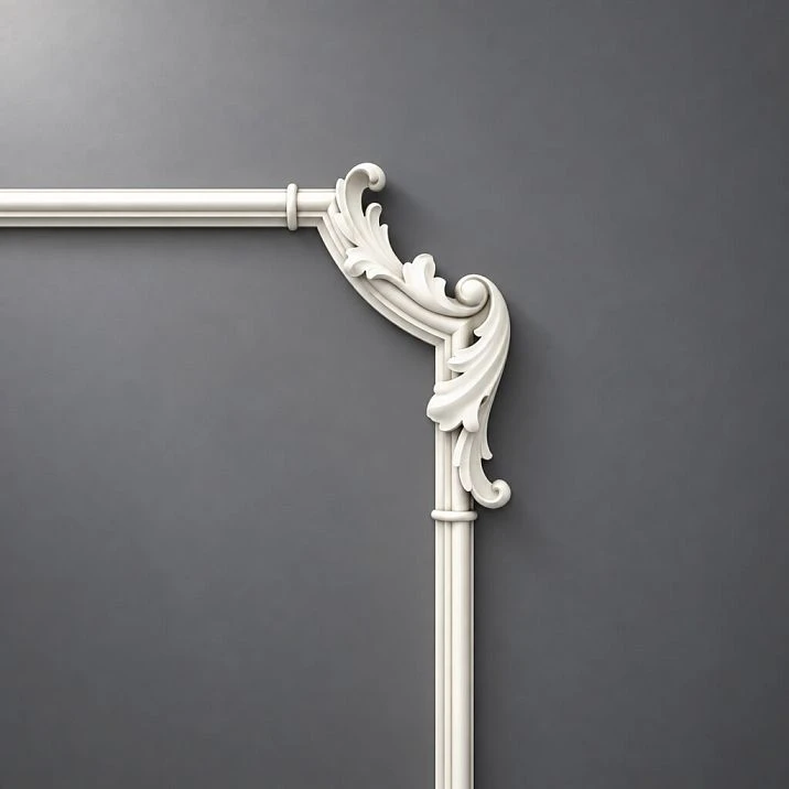 Stucco decor CPU‑10‑1 made of polyurethane for elegant wall and niche decoration.