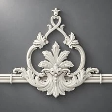 CPU-10-1 polyurethane stucco in the form of a vertical decorative composition with symmetrical elements