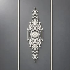 CPU-10-1 stucco decor set with a central ornament and mouldings for classic wall decoration.