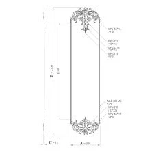 Drawing of the CPU-11-1 Ekaterinhof stucco decor kit, size 540&times;2300&times;18 mm