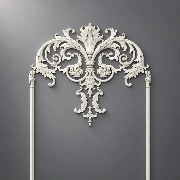 Lower part of the CPU-11-1 wall decor with decorative elements and moldings