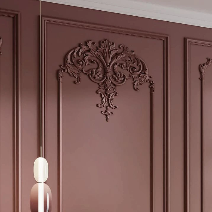 Wall stucco decor CPU-11-1 with decorative elements and moldings