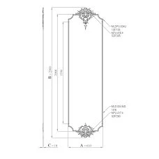 Drawing of the stucco decor set CPU-12-1 Petersburg size 610&times;2300&times;18 mm
