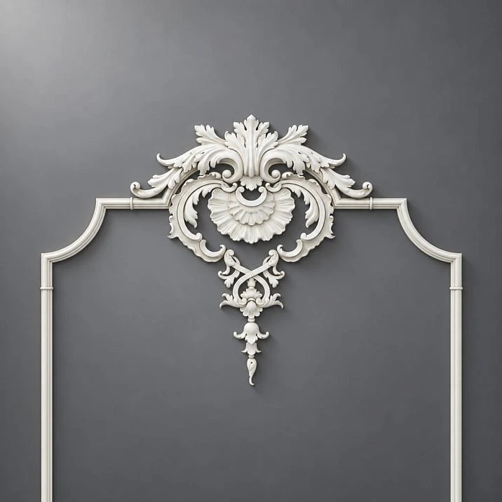 Lower decorative element of the CPU-12-1 Petersburg stucco decor kit