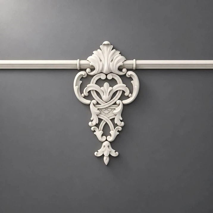 Lower decorative element of the CPU-12-2 Petersburg stucco decor set