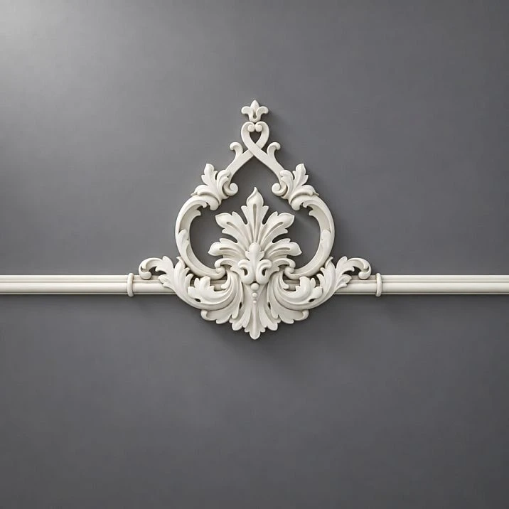 Set of stucco decor CPU-12-2 Petersburg in composition with wall moldings