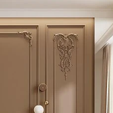 Set of stucco decor CPU-13-1 Peterhof in an interior with a wall panel