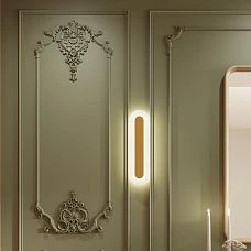 Stucco decor kit CPU-14-1 Tsarskoye Selo in an interior with a mirror and sconces
