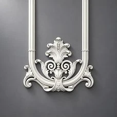 Stucco decor set CPU-15-1 Pavlovsk in a living room with a fireplace