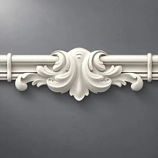 Stucco decor set CPU-15-2 Pavlovsk above the fireplace in a classic living room