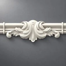 CPU-1-1 wall set with molding and stucco decor in interior