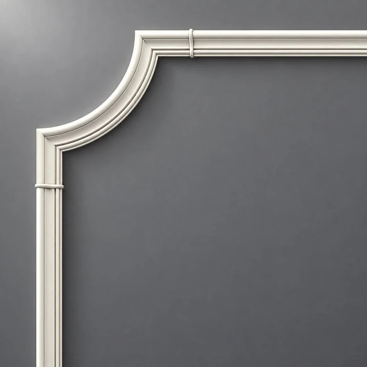CPU-1-3 STAVROS polyurethane wall molding &mdash; affordable solution for neoclassical interiors with corner decor and primed molding