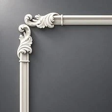 Wall molding CPU-1-4 made of polyurethane &mdash; ready-made solution with paired vertical elements for elegant classic interiors